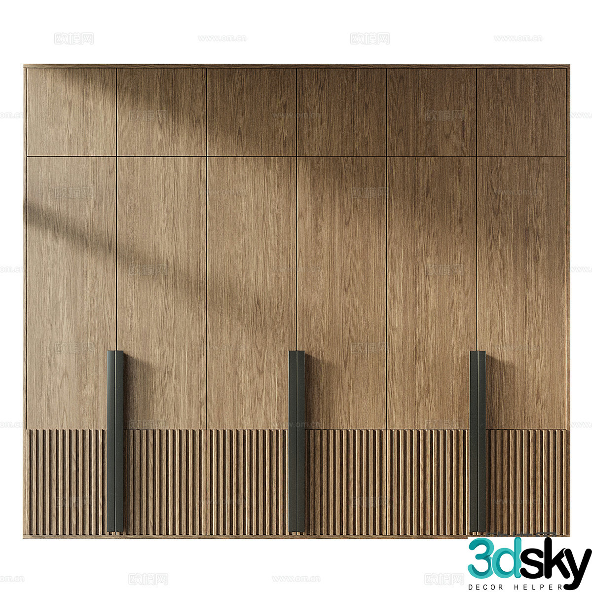 New Chinese style door wardrobe 3D model