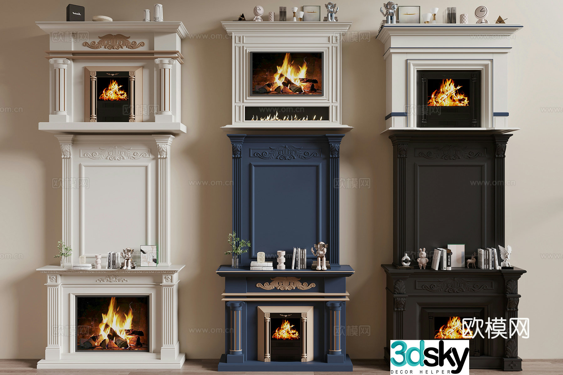 French fireplace 3d model