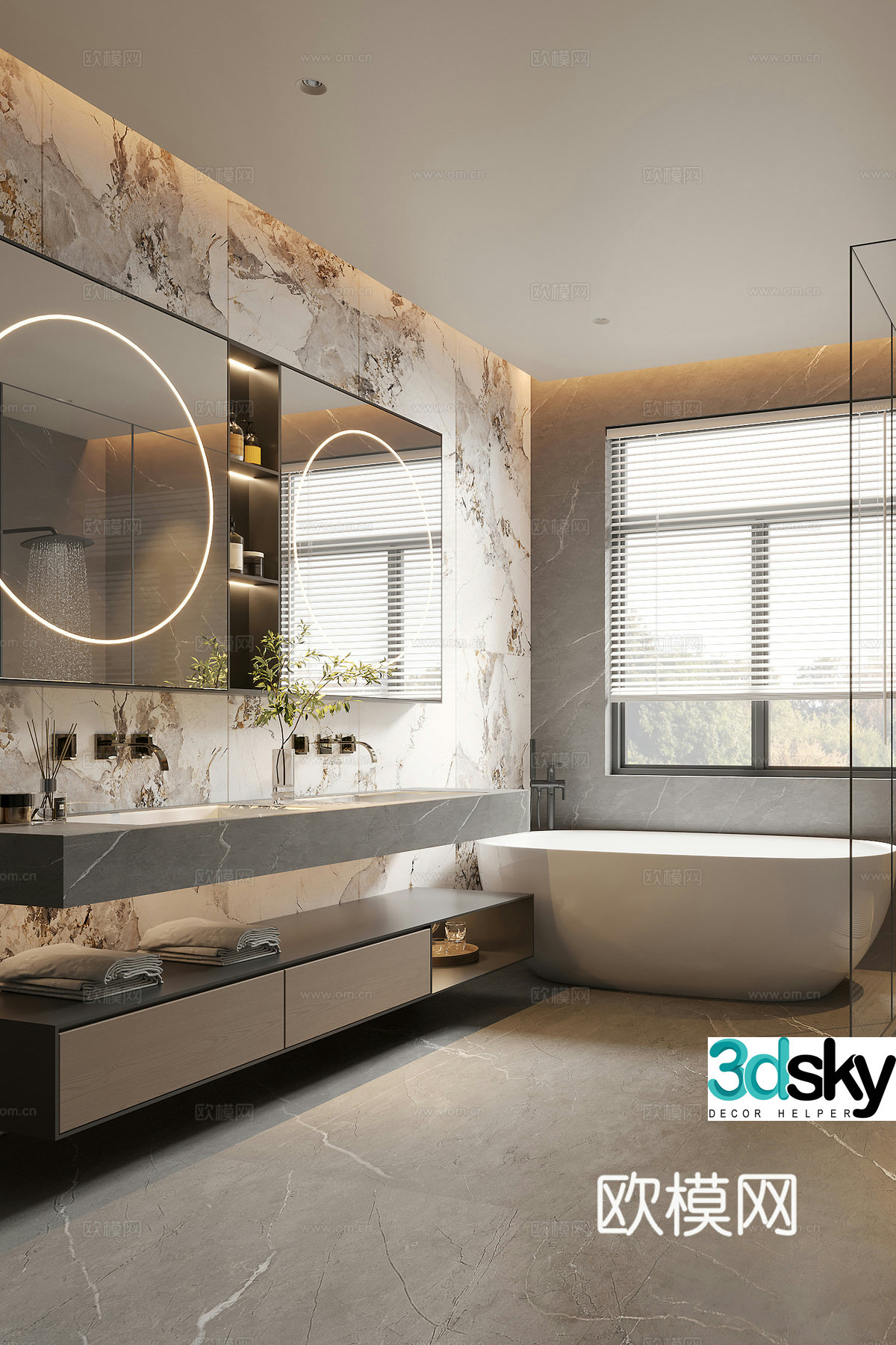 Modern bathroom 3d model