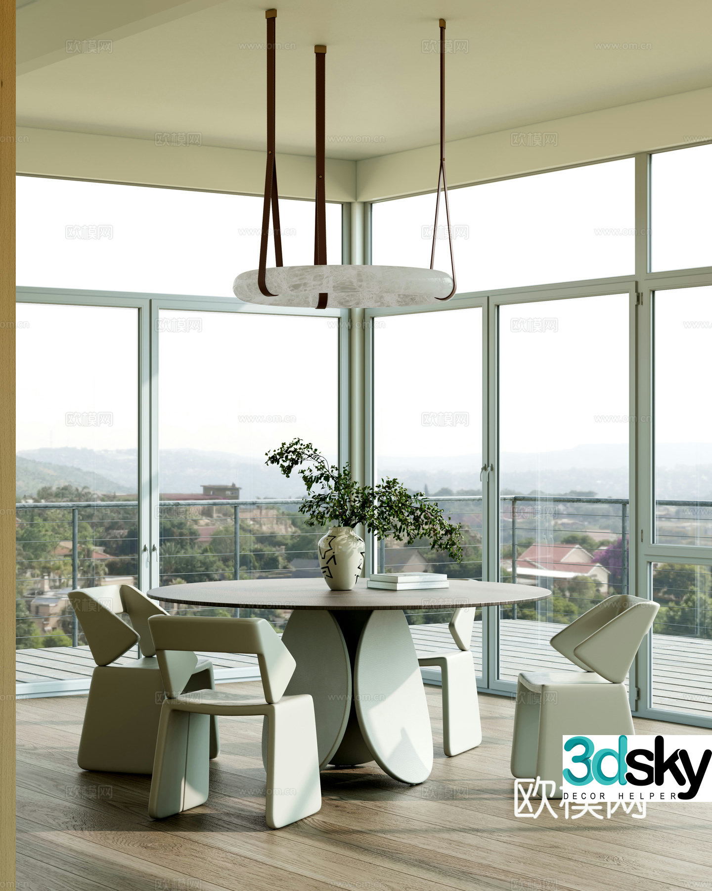 Modern restaurant 3d model