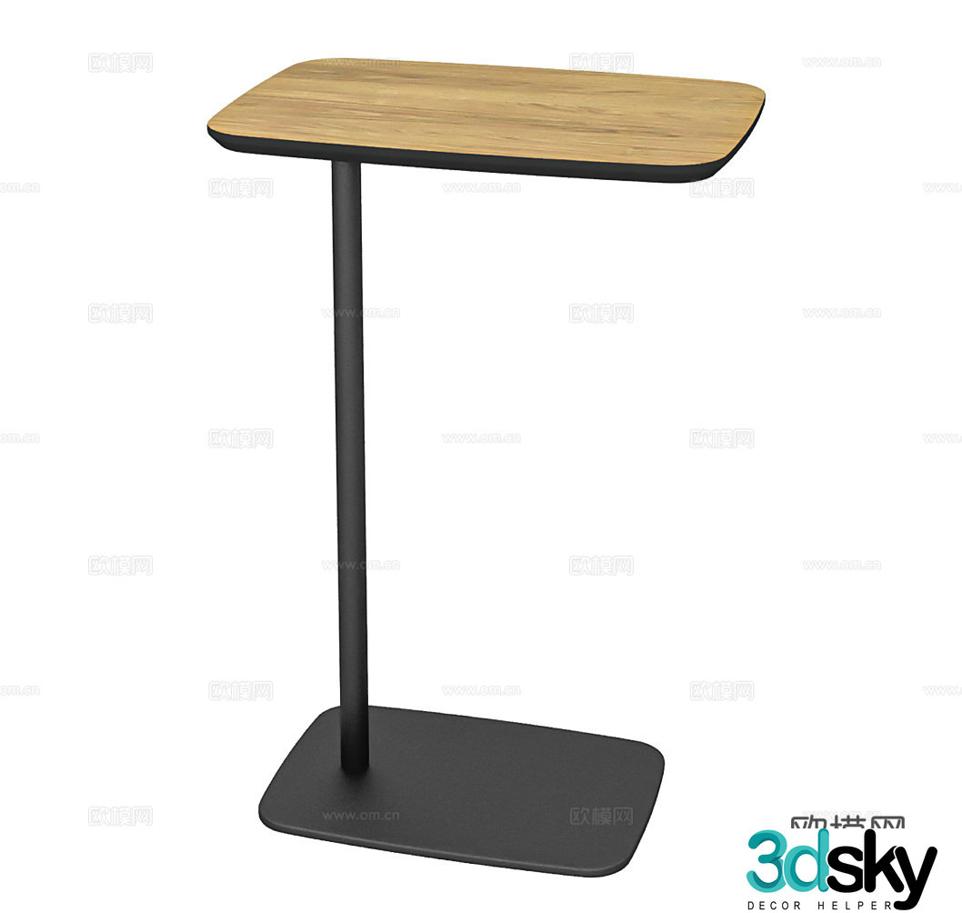 Minimalist side table Simple side table Wood side table Art side table Creative side table Mobile side table Bed 3D model