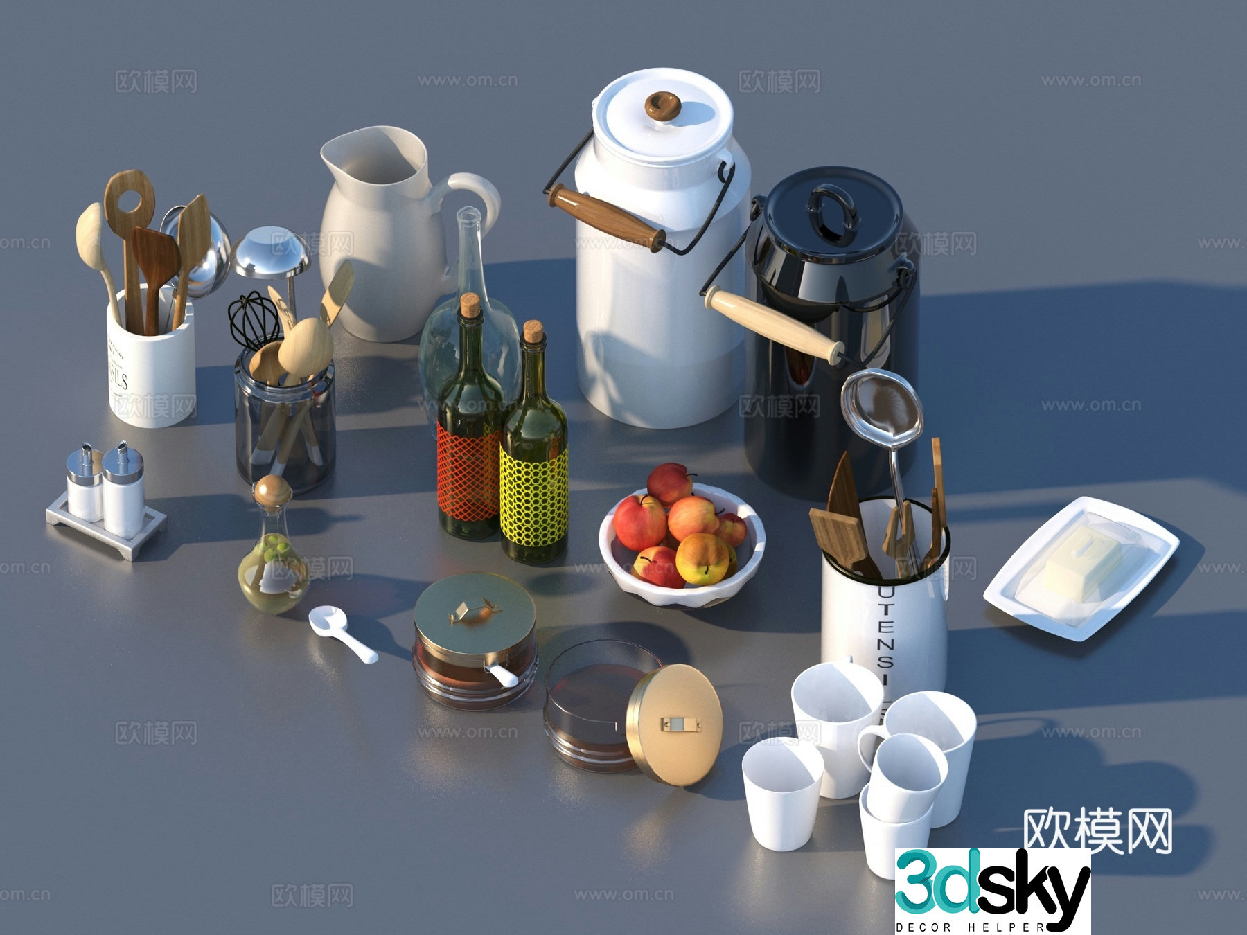 Tableware Bowl Plate Kitchen Utensils Daily necessities 3D Model