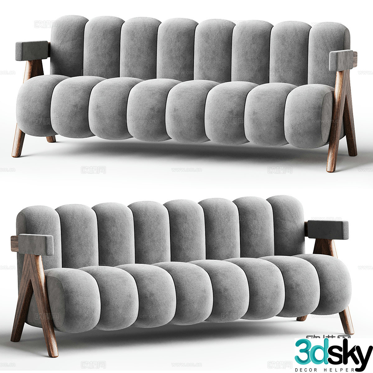 Wasabi Middle Style Onein casual sofa 3D model