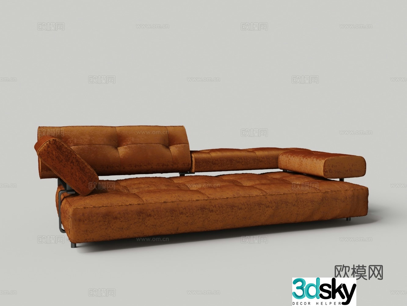 Modern space cloth polyester cloth multiplayer sofa 3d model