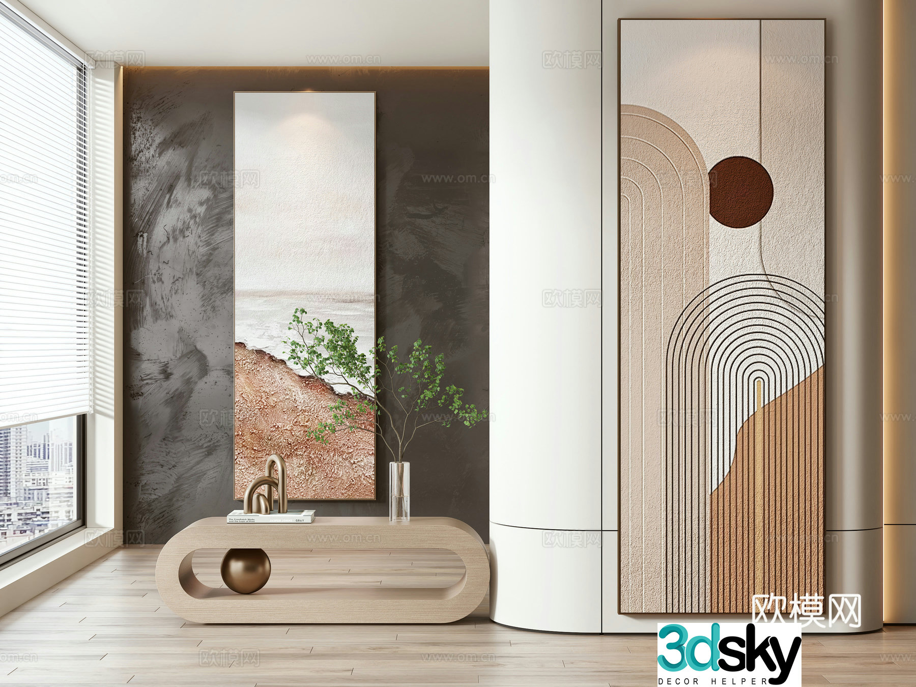 Modern hanging painting 3d model