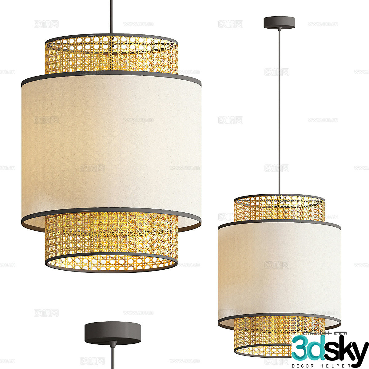 New Chinese Marko Chandelier 3D Model