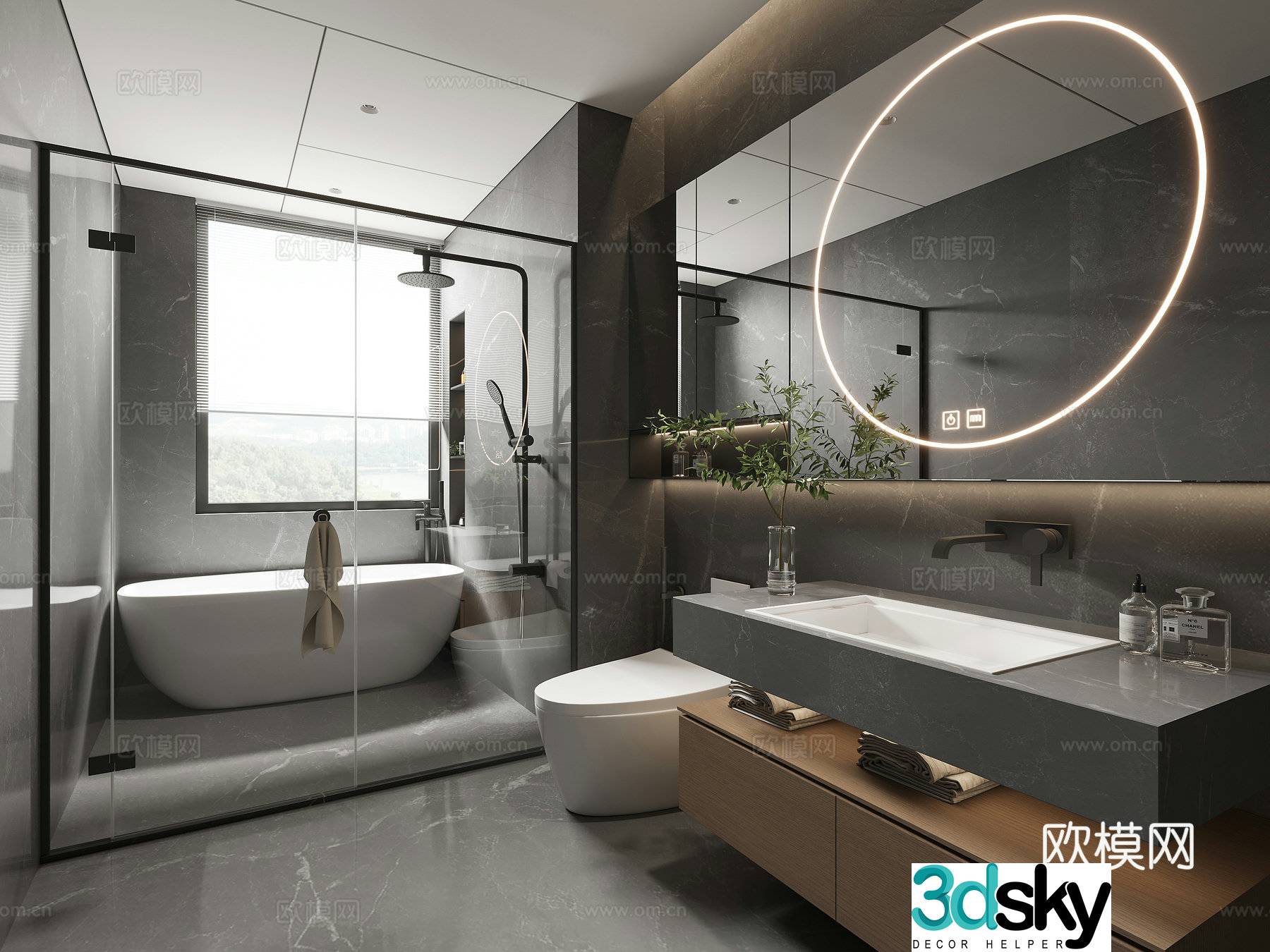 Modern bathroom 3d model