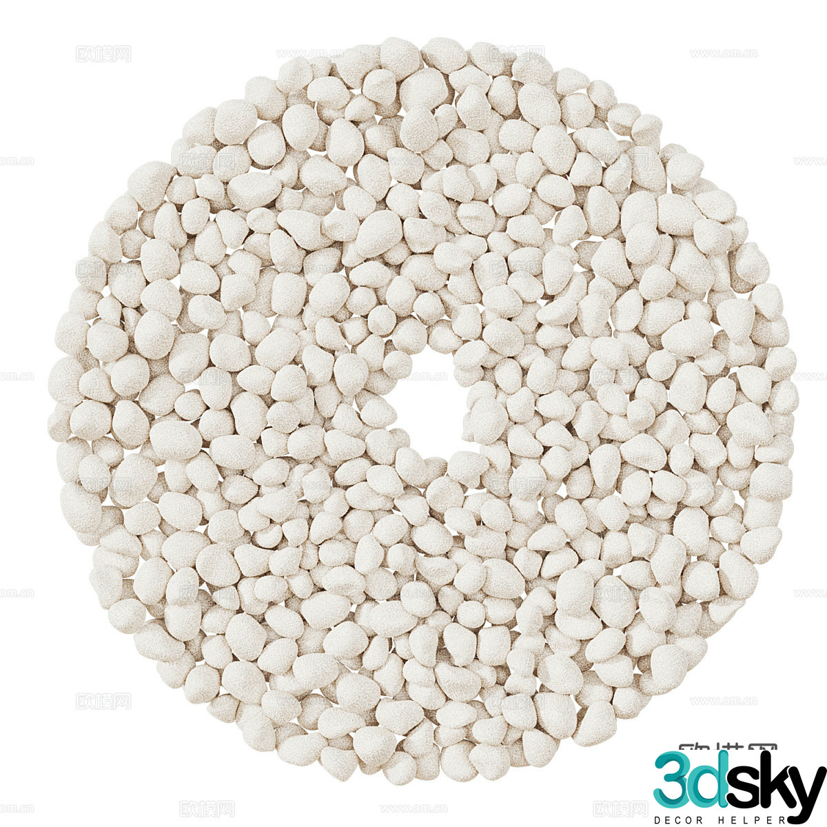 New Chinese pebbles pendant 3D model