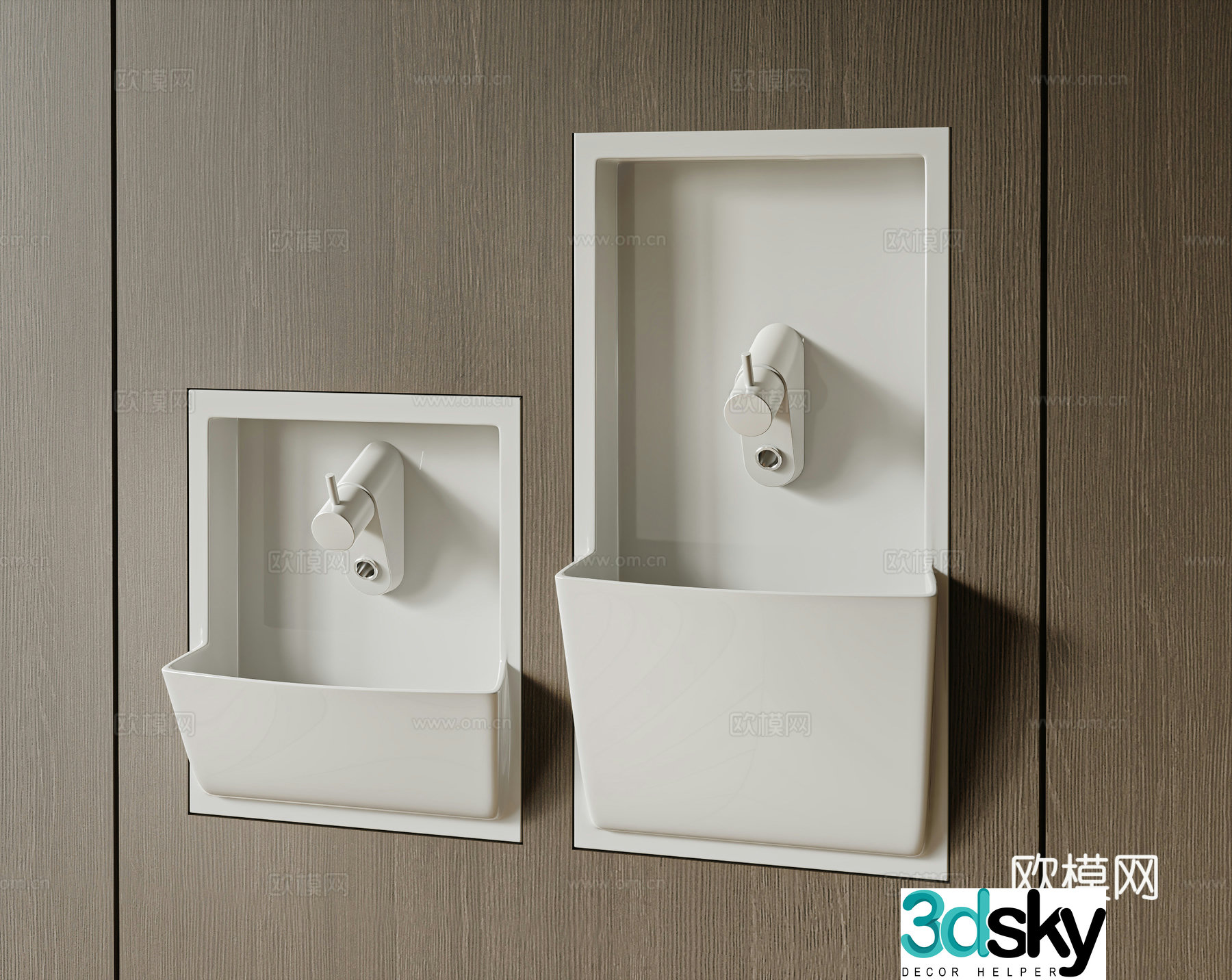 Panasonic wall-mounted wash basin embedded wash basin wall-mounted wash basin hall wash basin 3D model