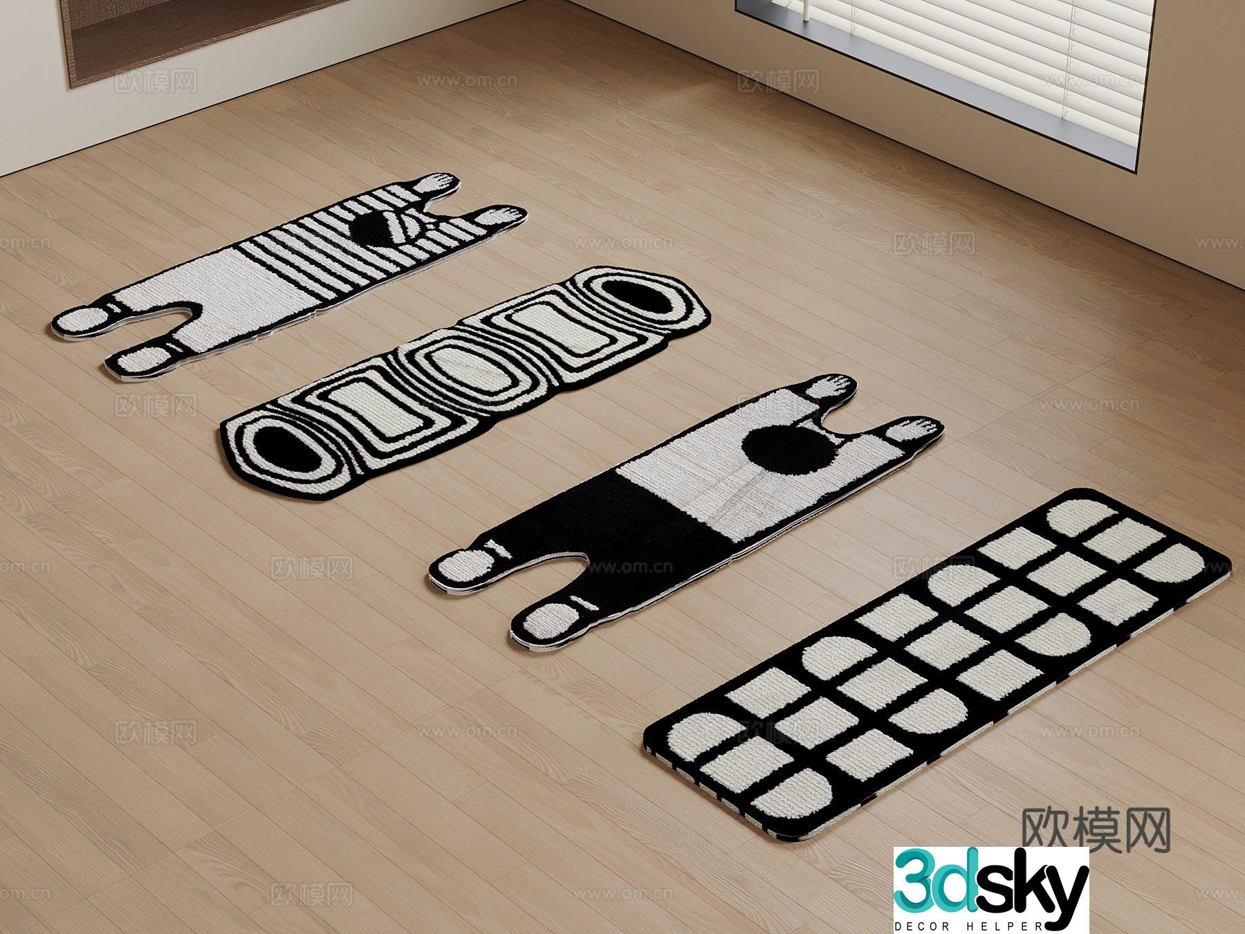 Modern carpet Special shape carpet Children’s carpet 3d model