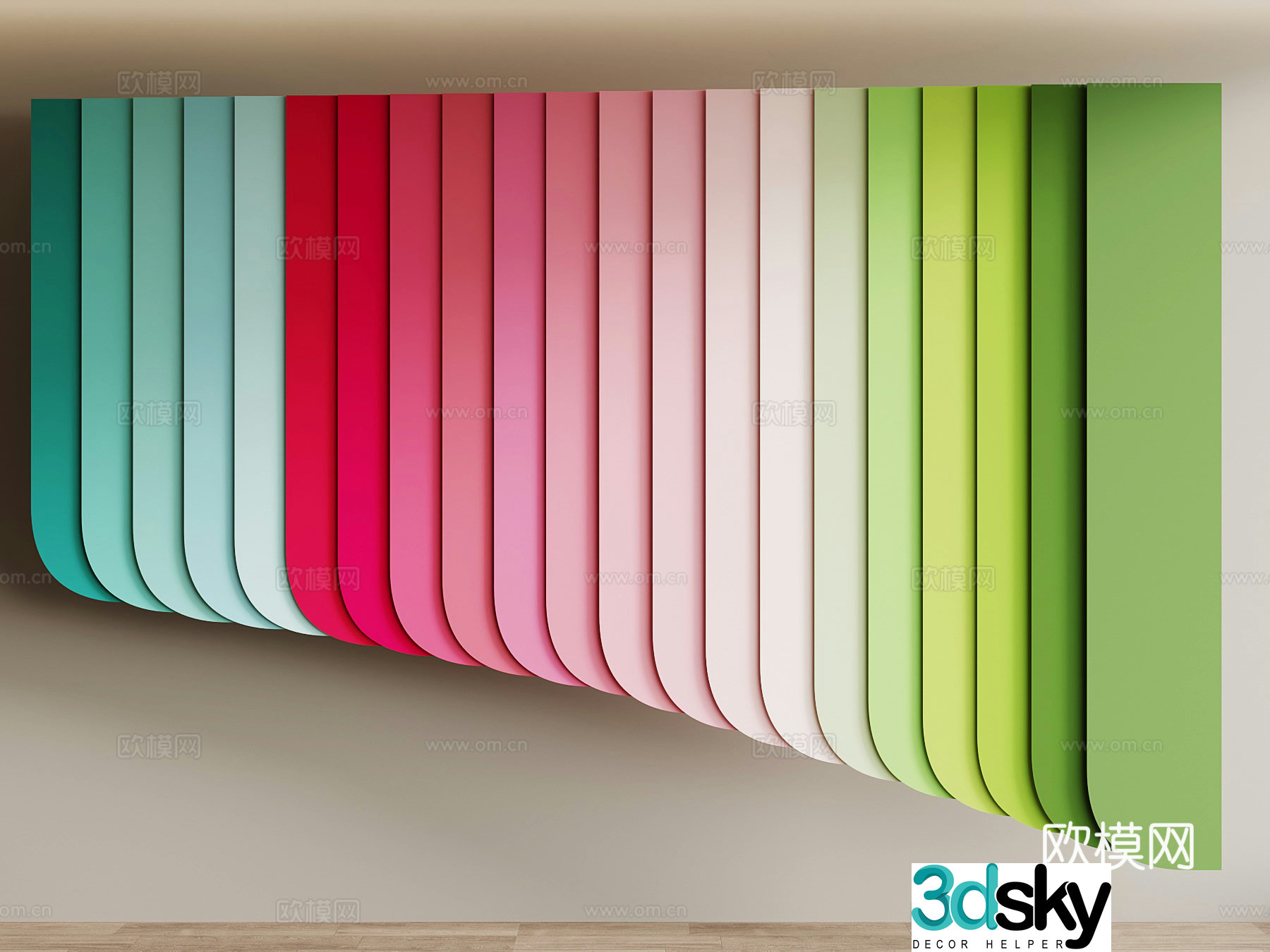Modern Moranti color card Art paint Latex paint 3d model