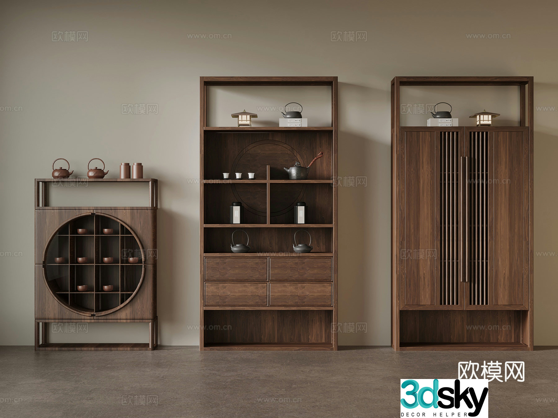 New Chinese tea cabinet 3D model
