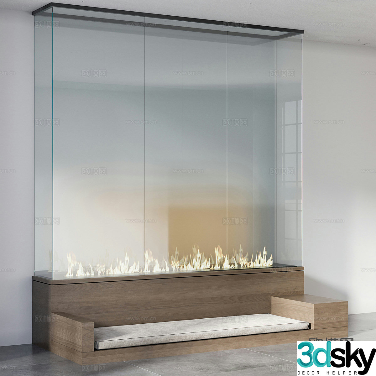 Fireplace 3d model