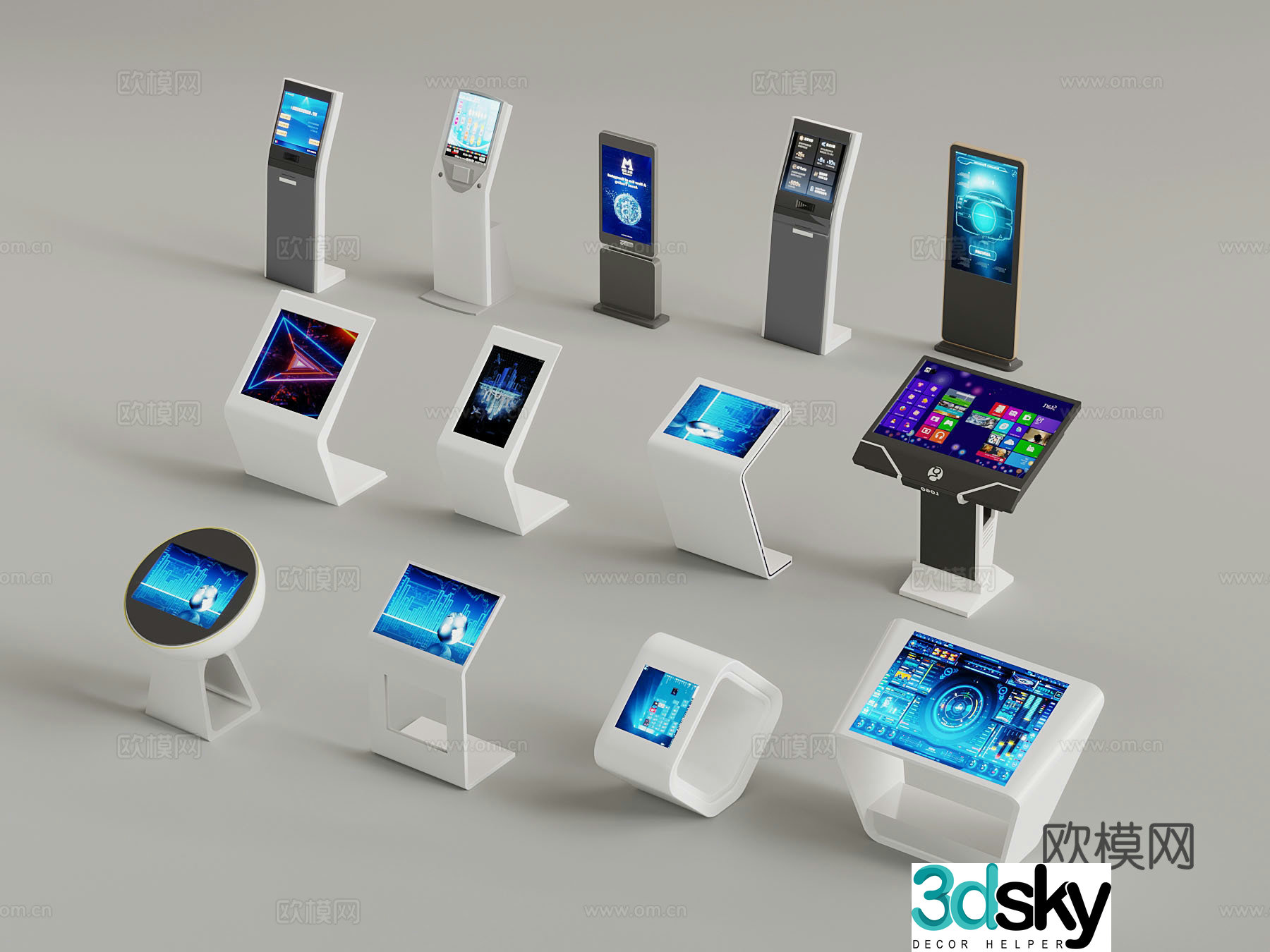 ATM machine modern query machine number picking machine registration machine ticket picking machine 3D model
