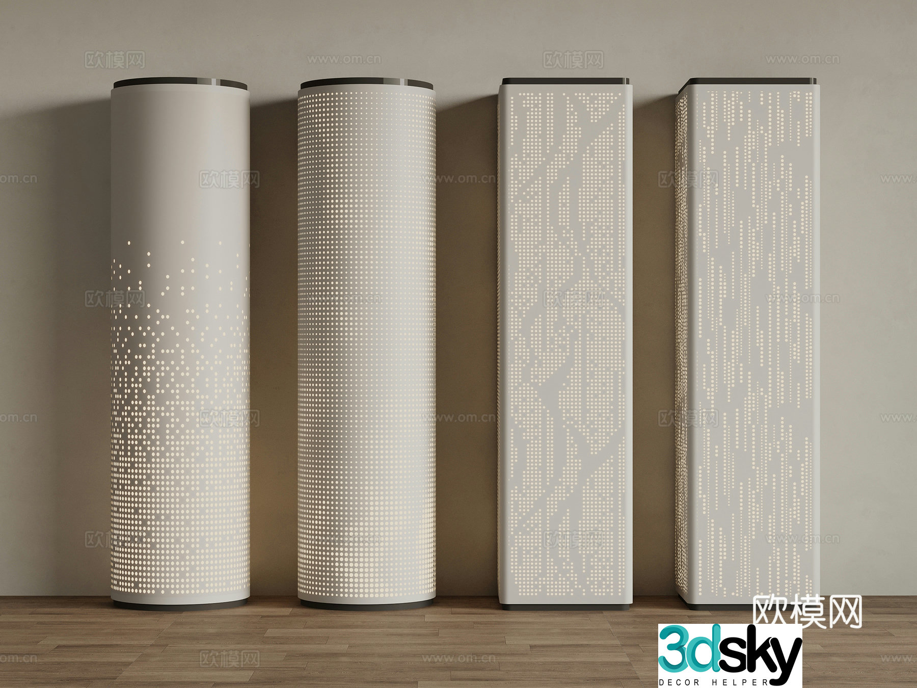 Modern decorative column 3d model