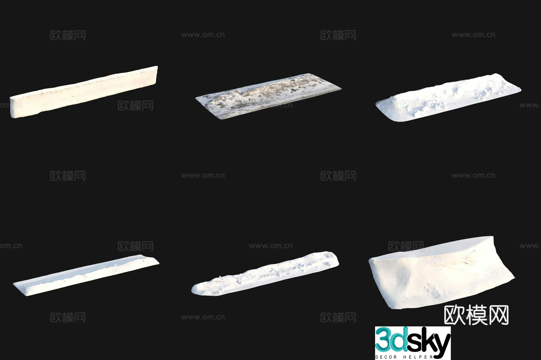 Snow snow pile 3d model