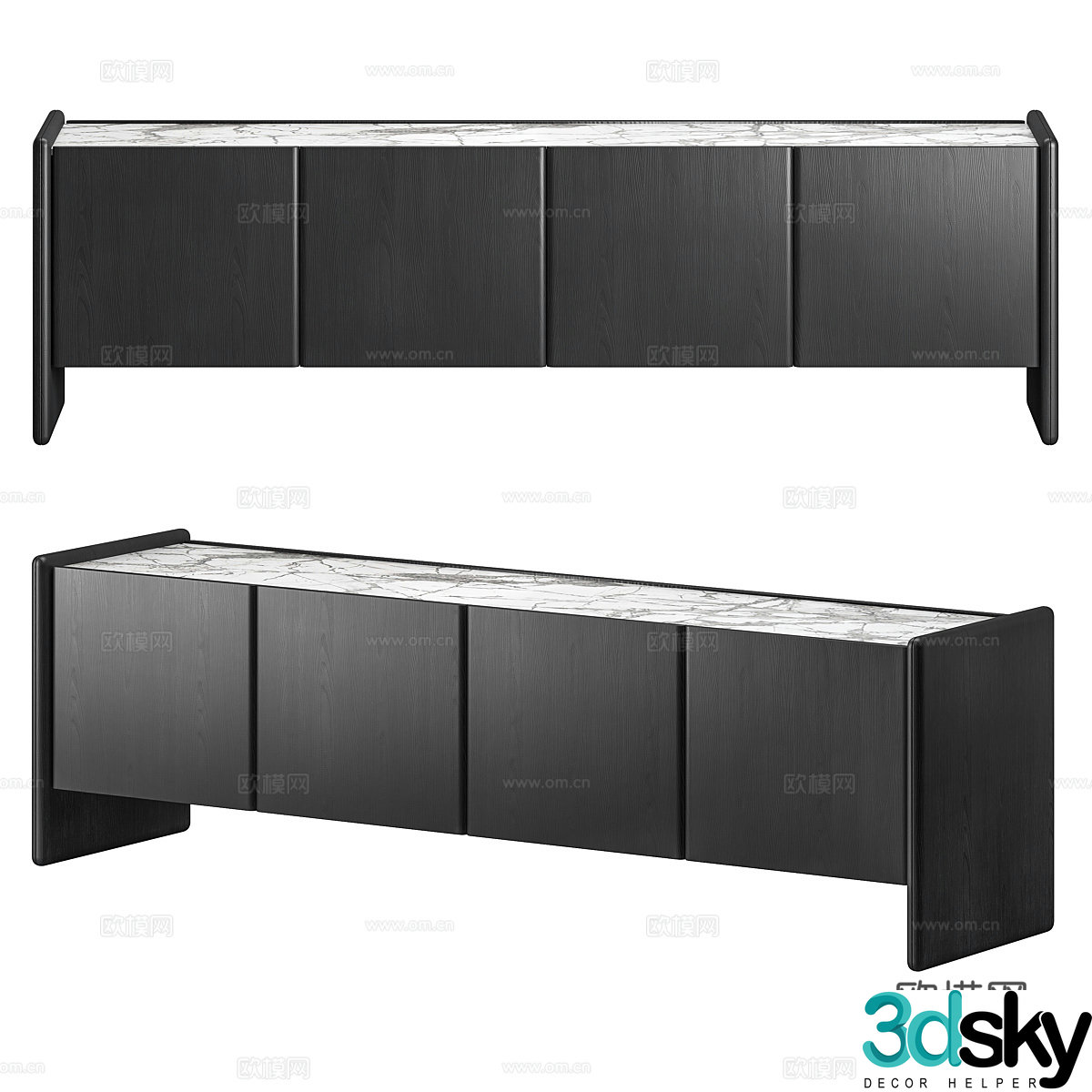 Light luxury TV cabinet marble TV cabinet stone TV cabinet wood TV cabinet wooden TV cabinet 3D model
