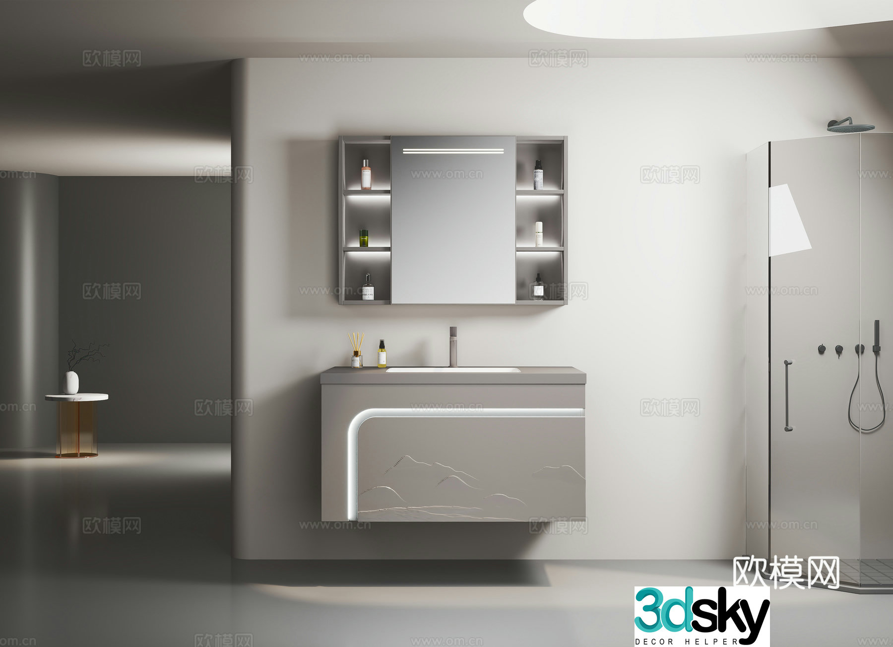 Modern bathroom cabinet bathroom modern bathroom Nordic bathroom toilet 3d model