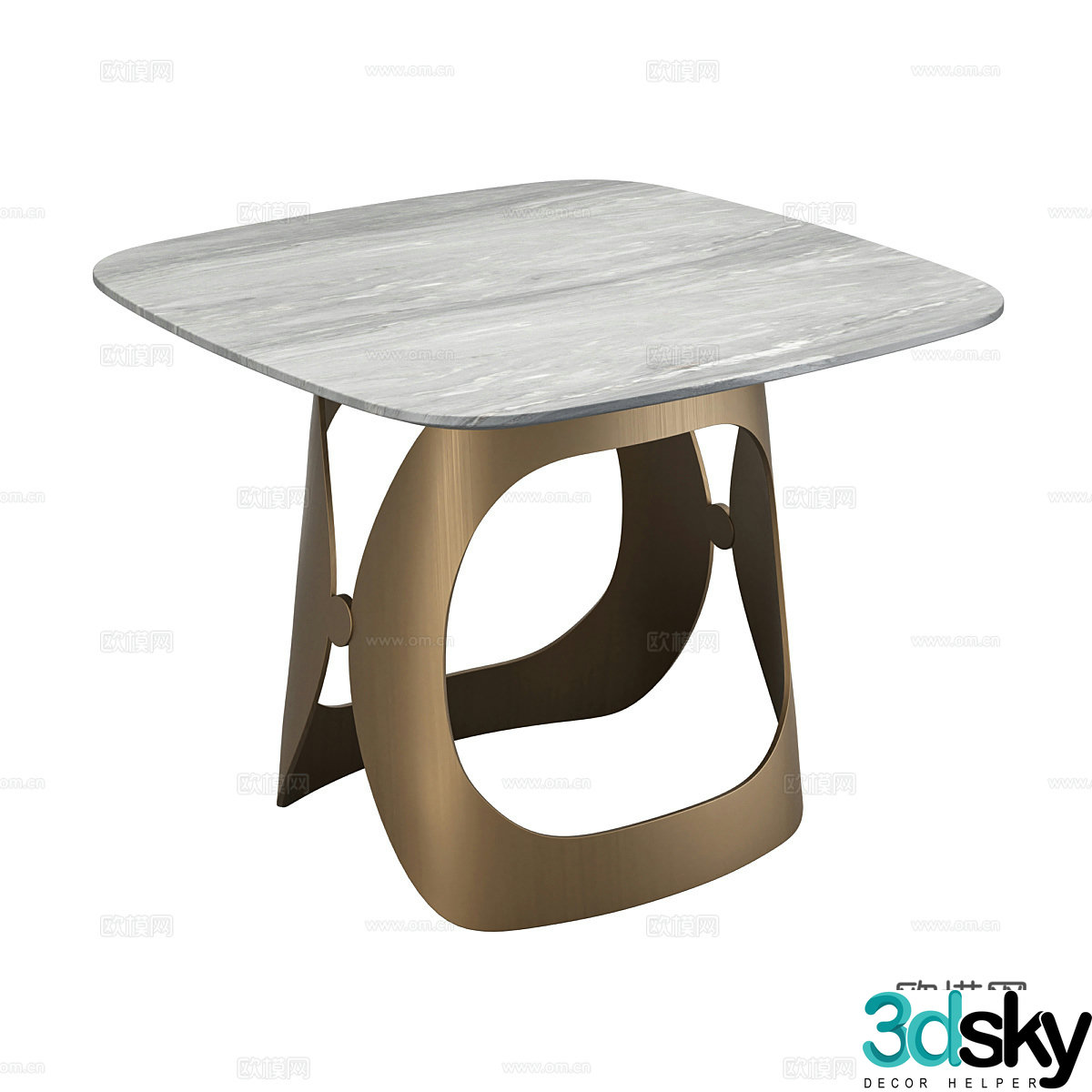 Light luxury side table Simple side table Minimalist side table Stone side table Marble side table Art side table 3D model