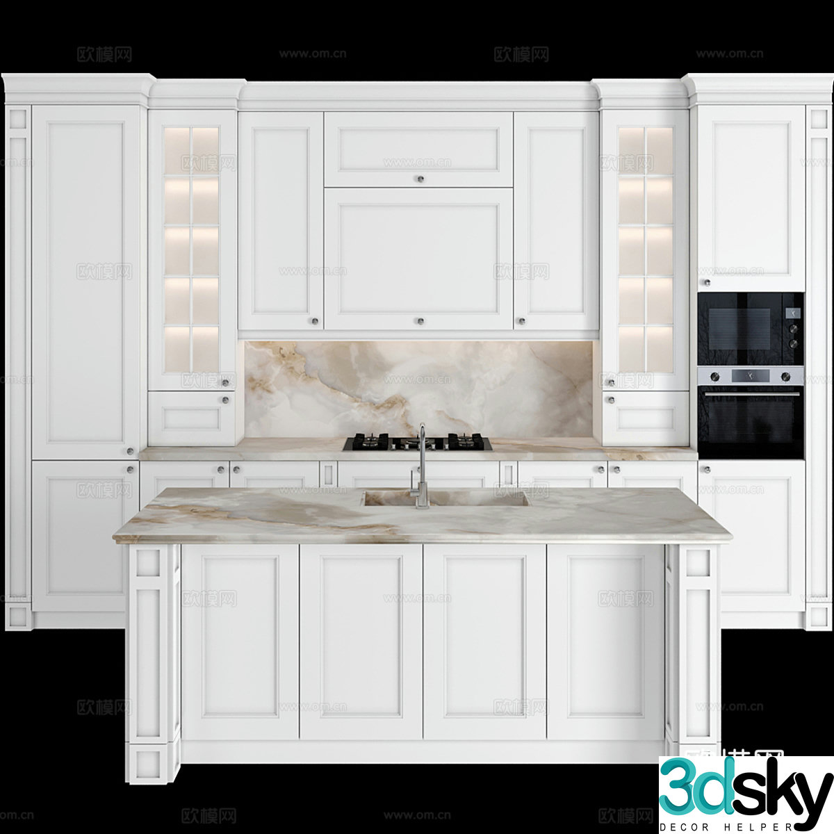 Modern Italian cabinet 3d model