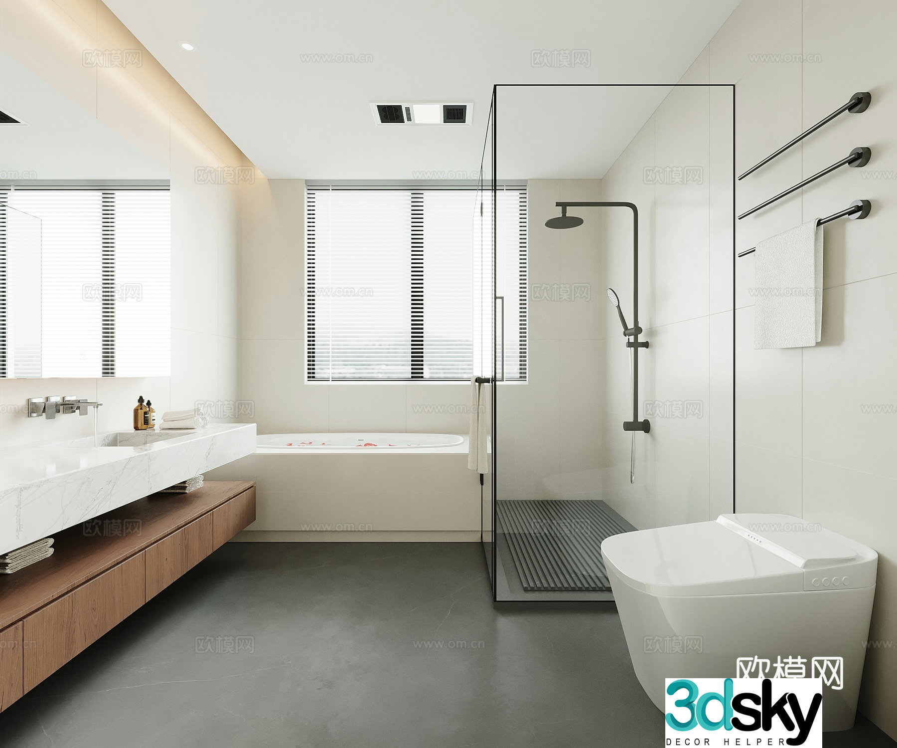 Modern Jingjifeng Bathroom Toilet Bathroom Cabinet Bathroom Cabinet 3D Model