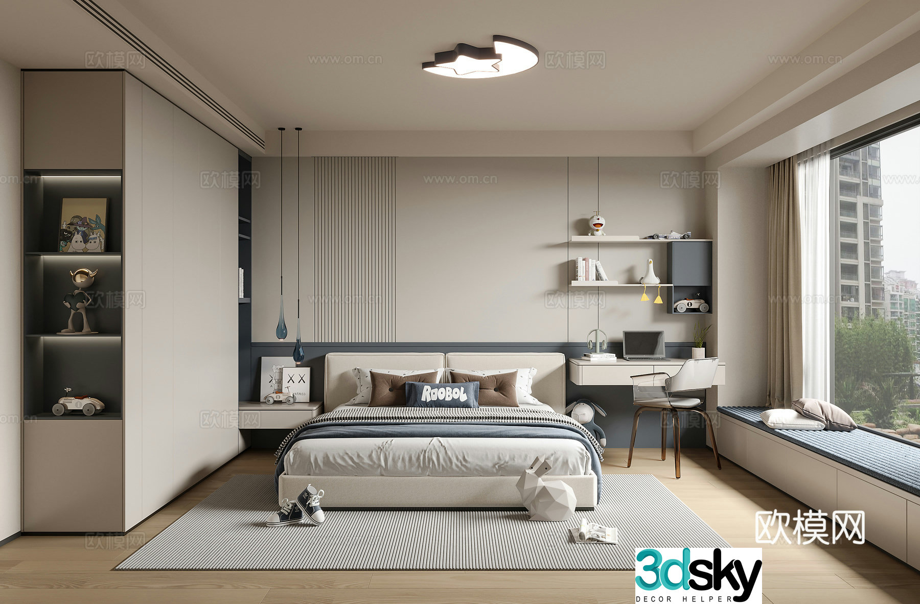 Modern bedroom 3d model