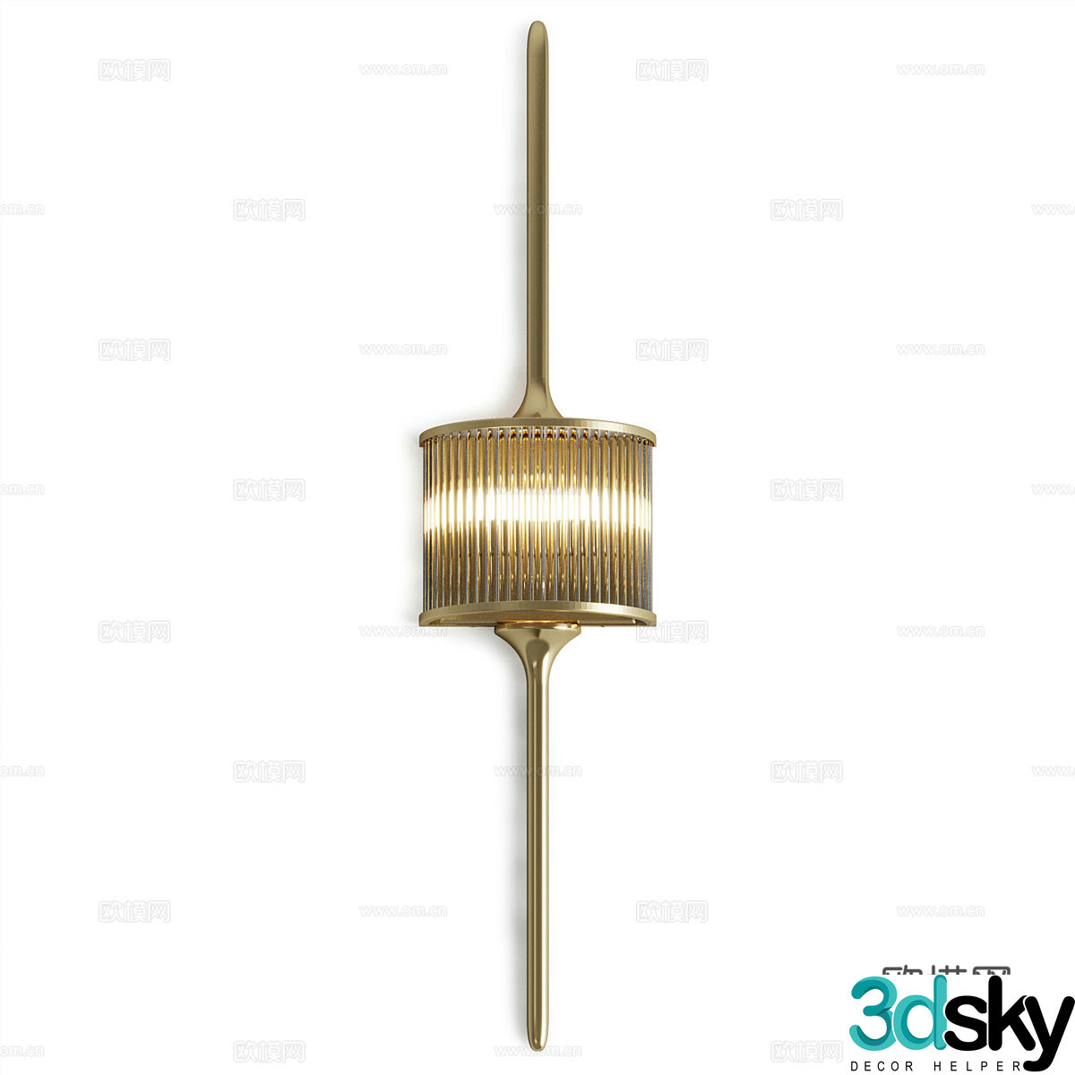 New Chinese style light luxury Dantone Home Horloge wall light 3d model