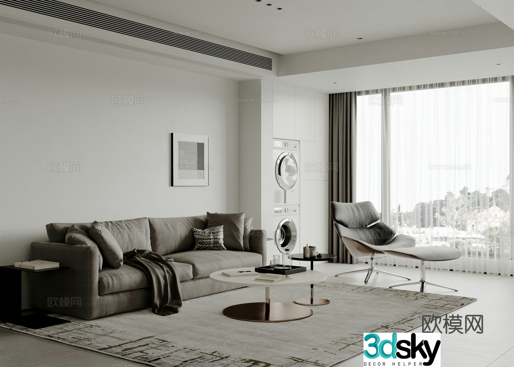 Modern living room 3d model