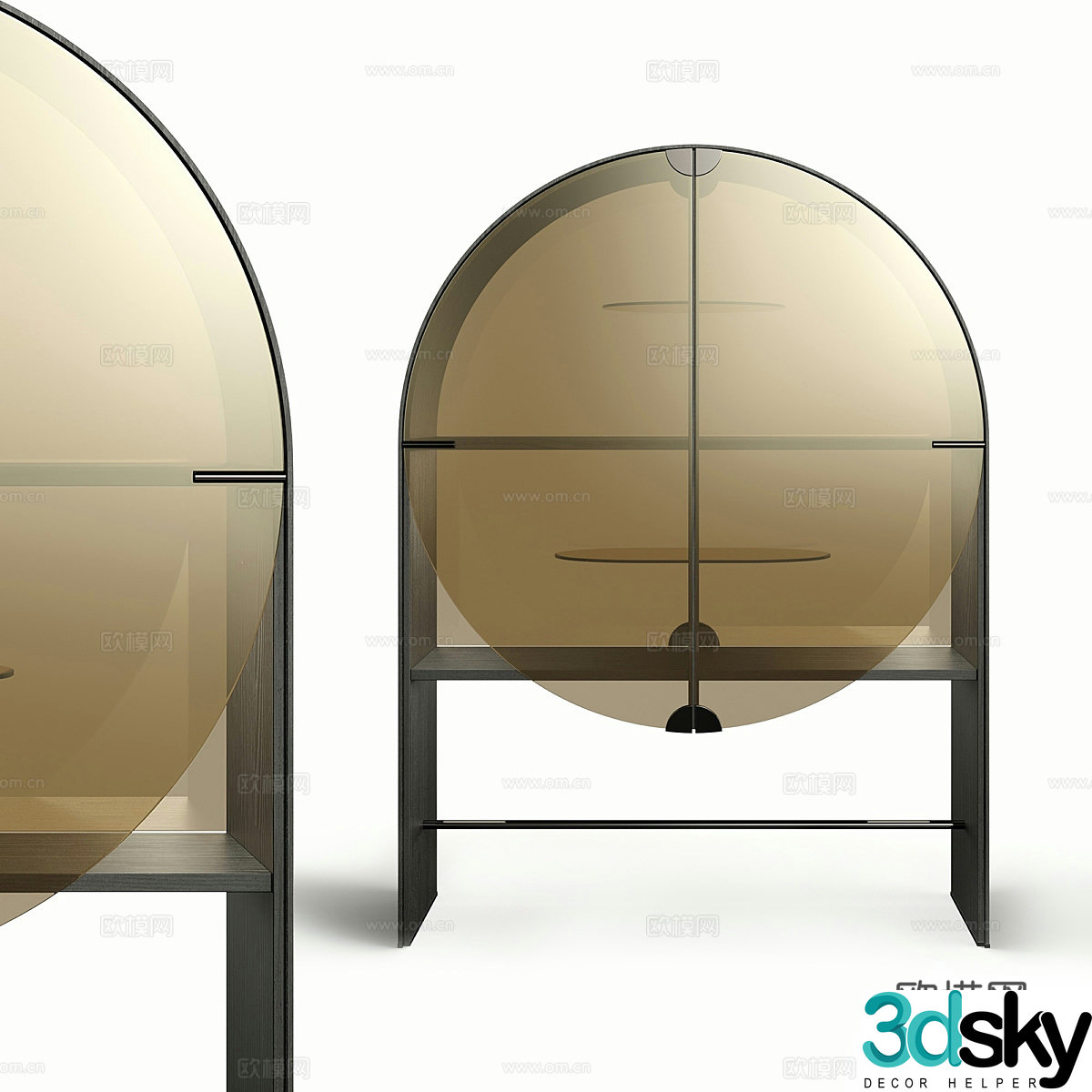 Italian minimalist Gallotti Radice Credence sideboard 3D model