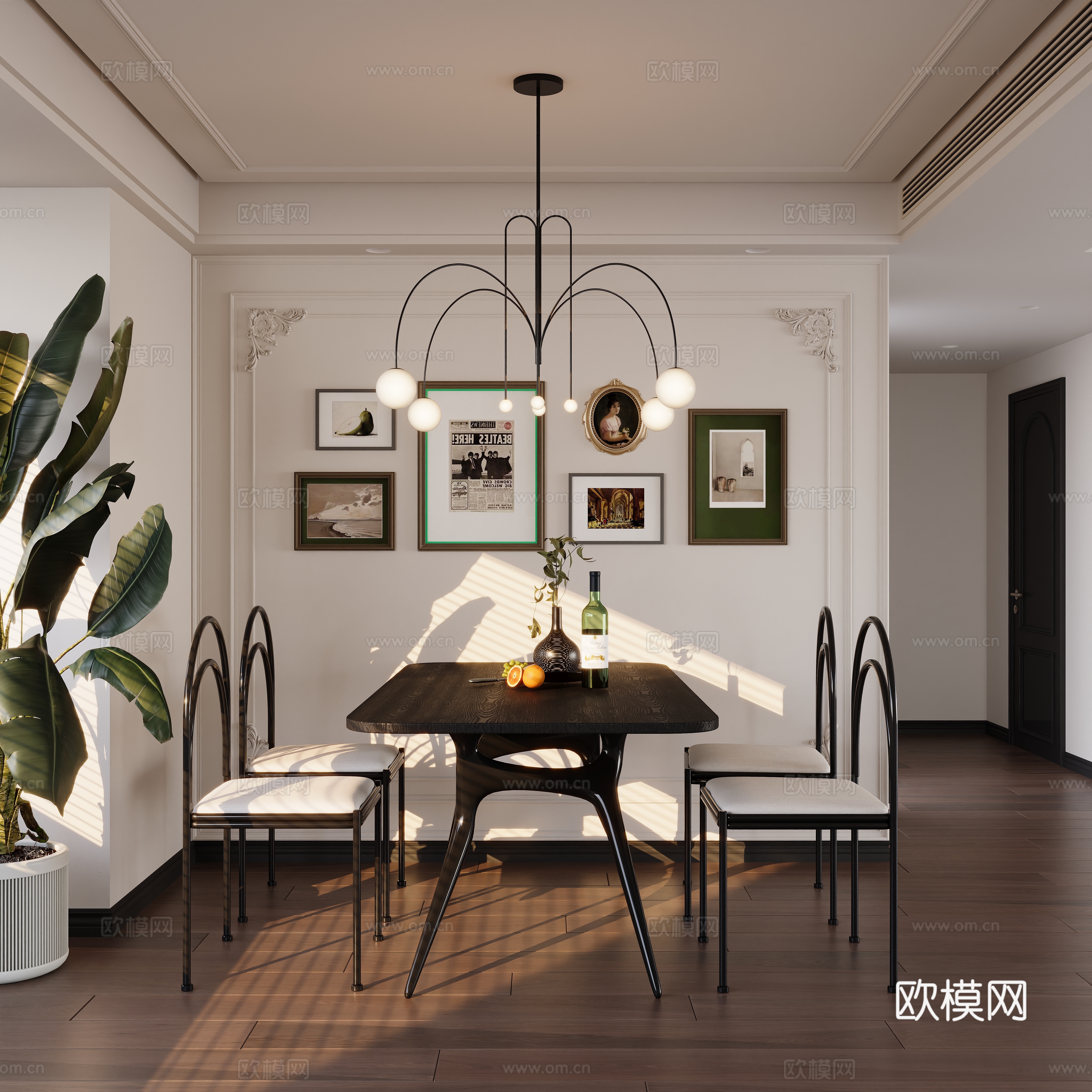 Modern French Restaurant 3D Model