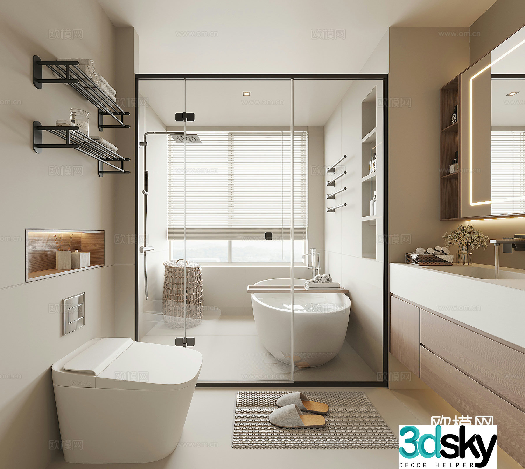 Modern bathroom 3d model