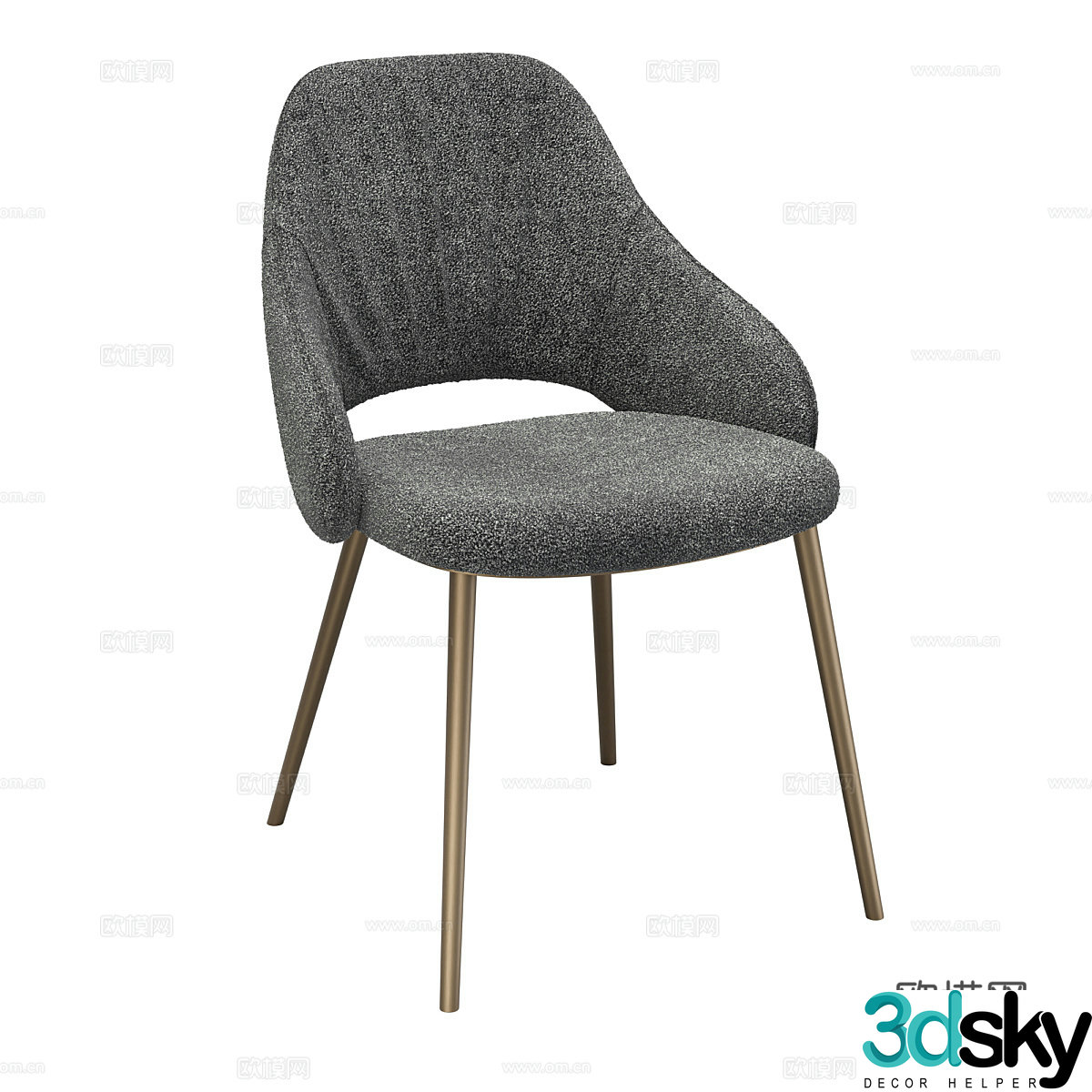 Modern dining chair chair 3d model