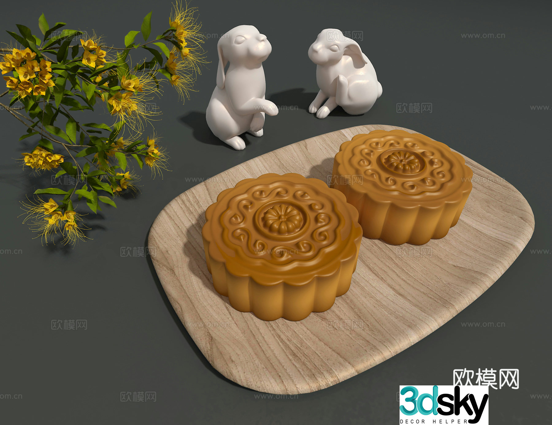 Mooncake 3d model