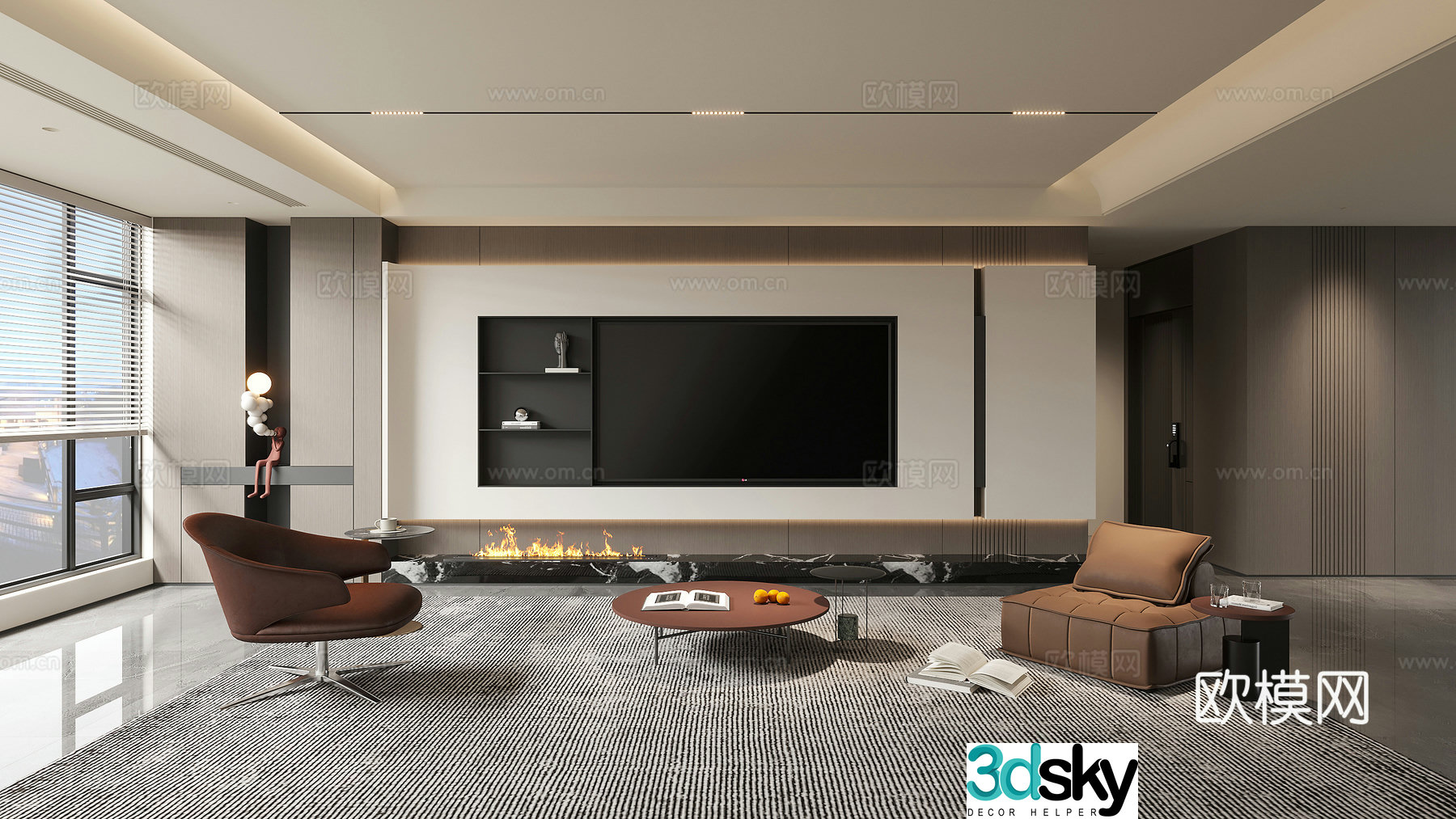Modern living room 3d model