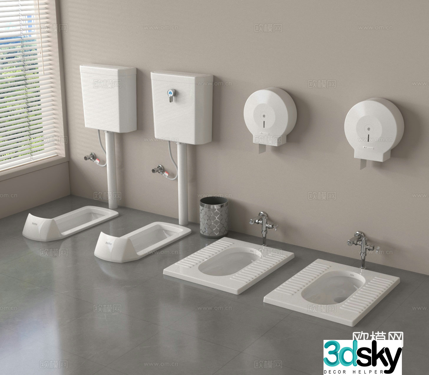 Squat piss 3d model