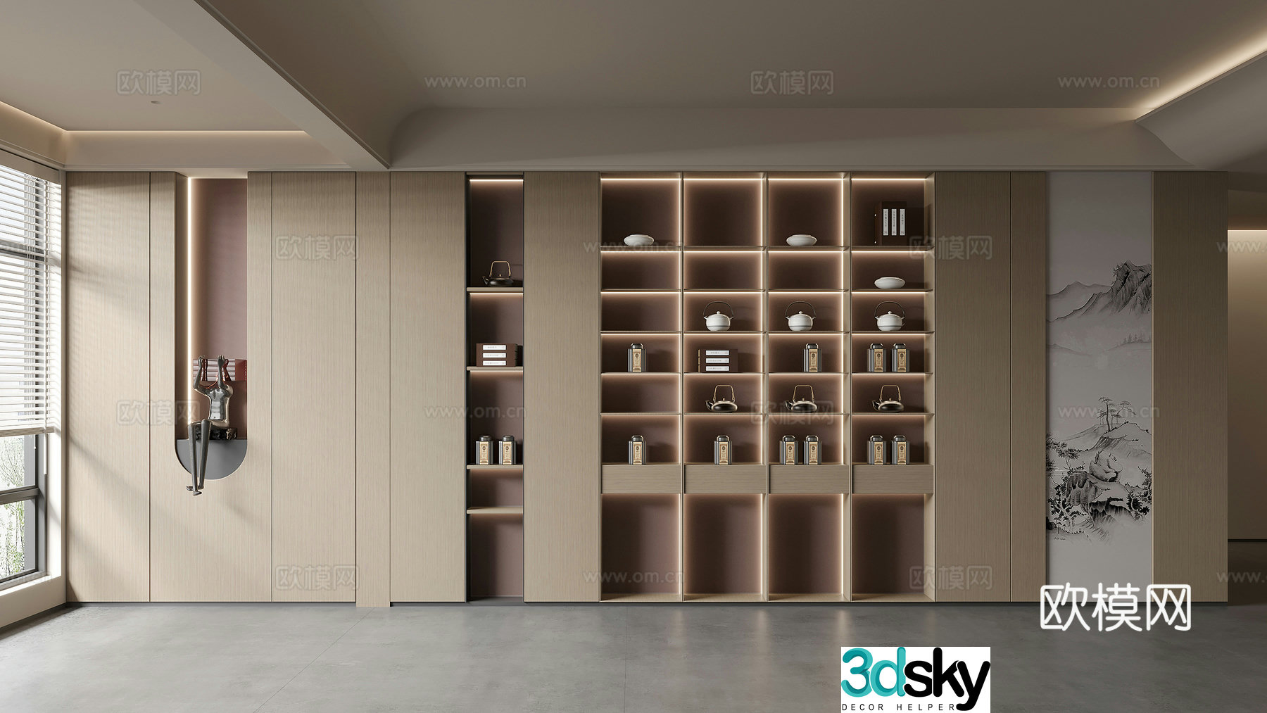 New Chinese tea room 3D model