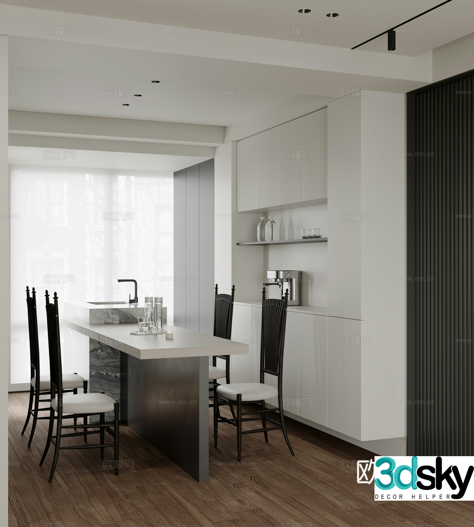 Modern restaurant 3d model