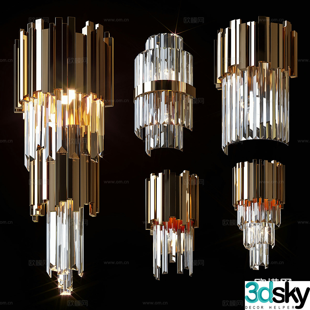 New Chinese light luxury BARCLAY wall light 3d model