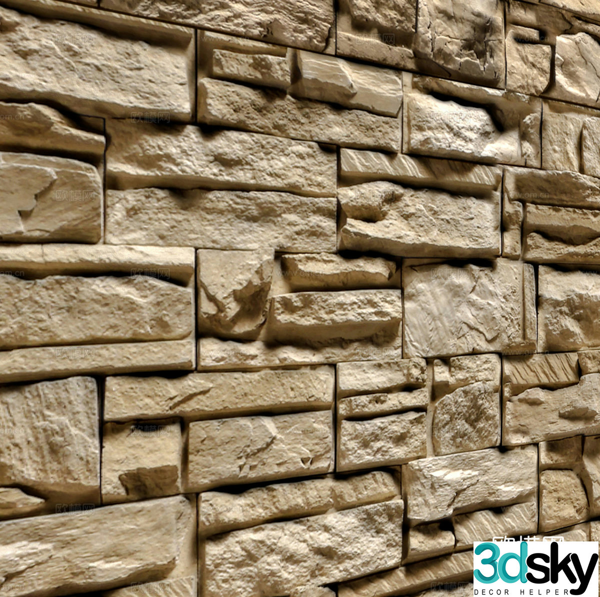 Retro brick wall antique wall tiles Exterior wall stone bricks Exterior wall tiles Stone brick exterior wall stone brick cultural wall 3D model