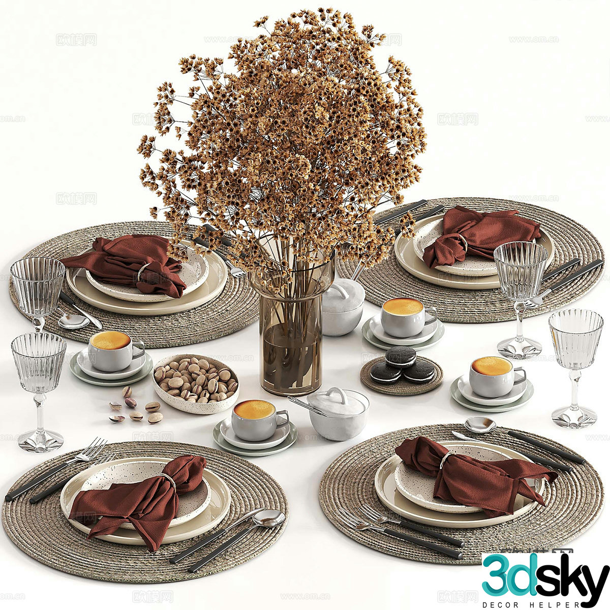 New Chinese tableware 3D model
