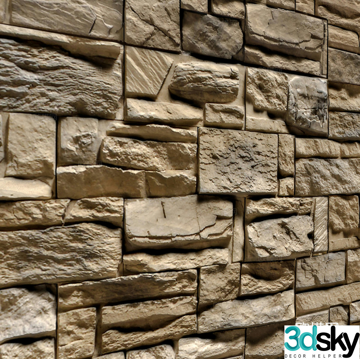 Retro brick wall antique wall tiles Exterior wall stone bricks Exterior wall tiles Stone brick exterior wall stone brick cultural wall 3D model