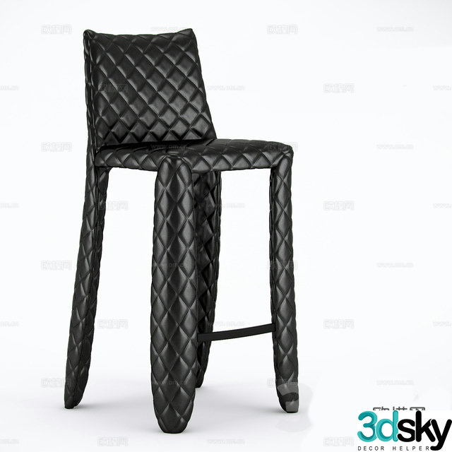 3D model of high-legged bar chair