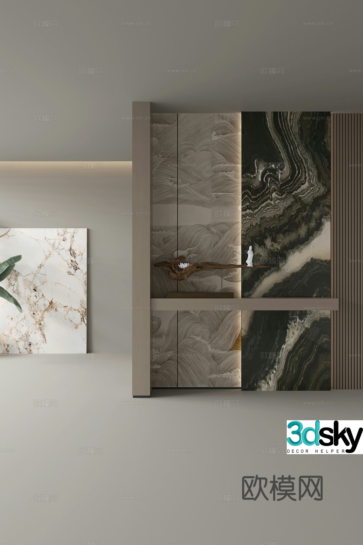 New Chinese style entrance 3D model