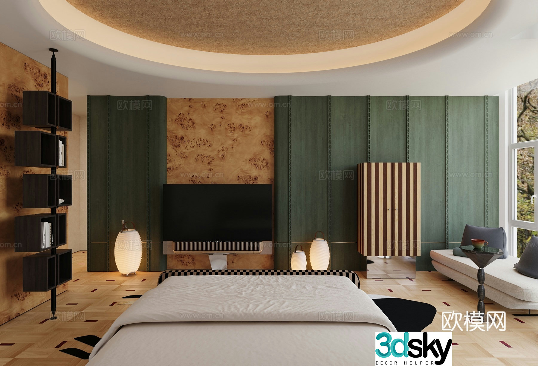 kooduu modern bedroom master bedroom 3d model
