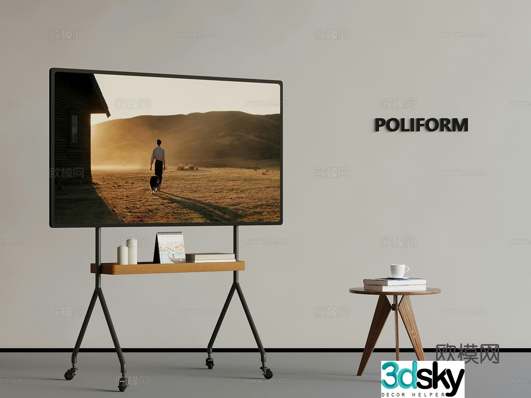 Modern mobile TV Conference TV 3d model