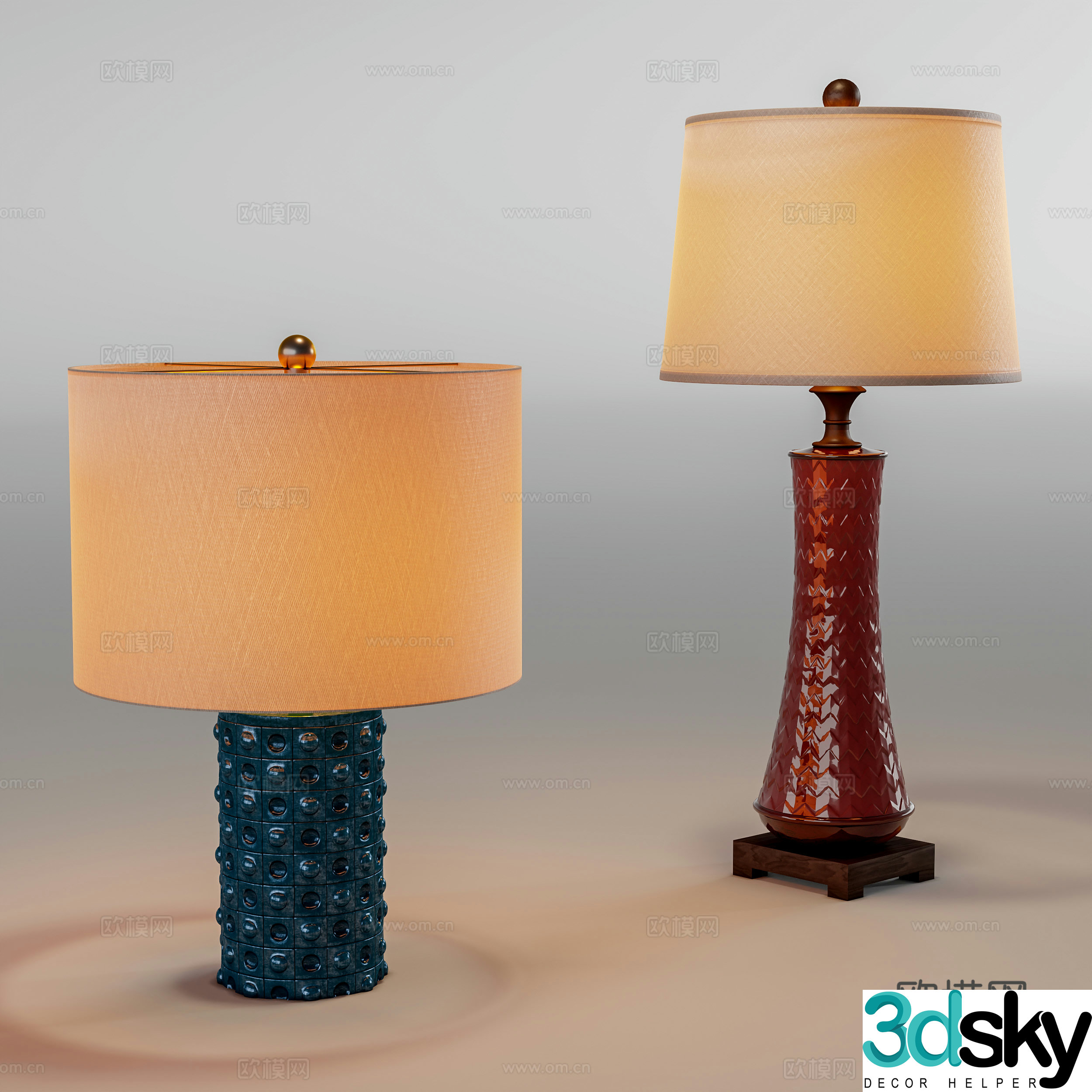 Modern desk lamp 3d model