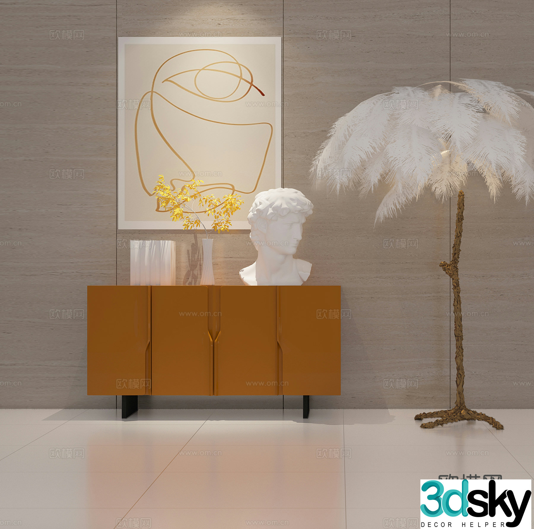 Modern sideboard 3D model