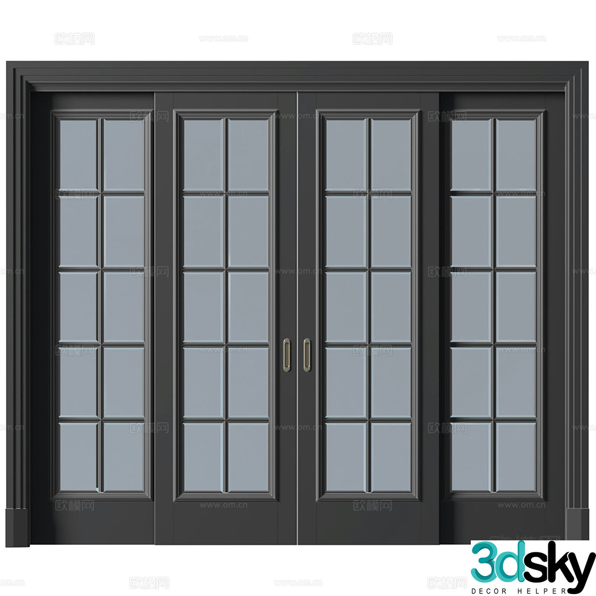 Classic sliding door 3D model