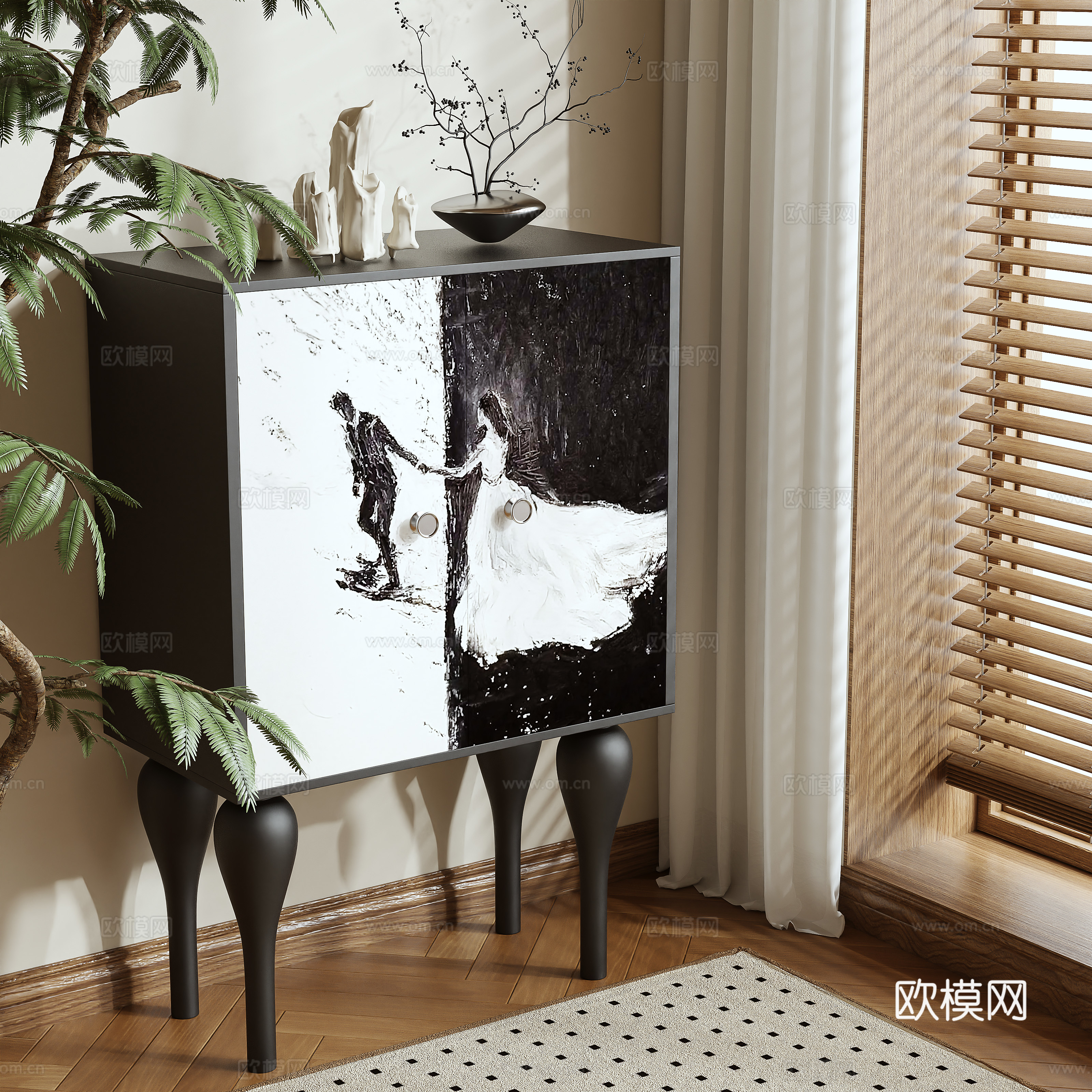 3d model of chest of drawers