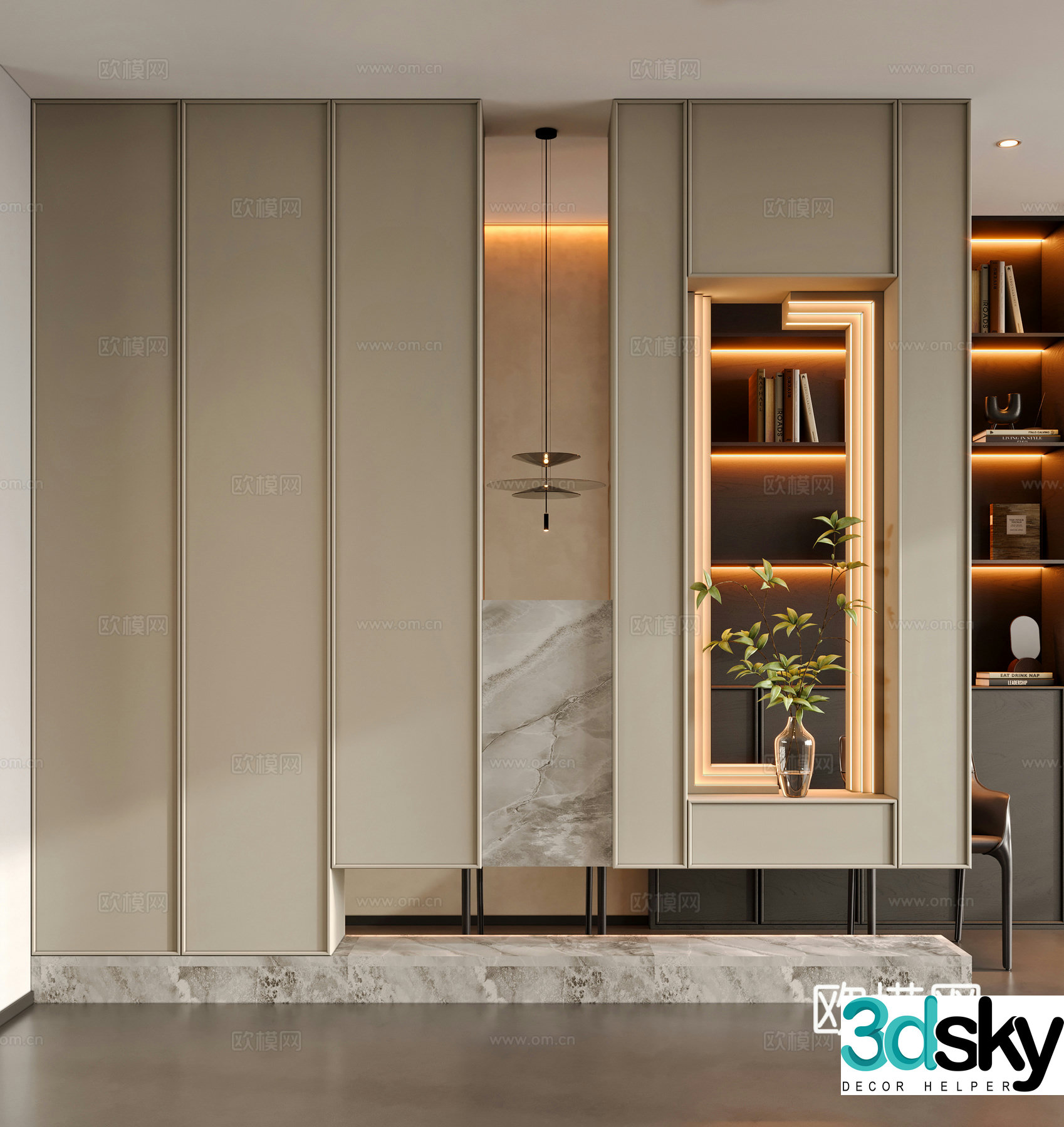 Modern entrance 3D model